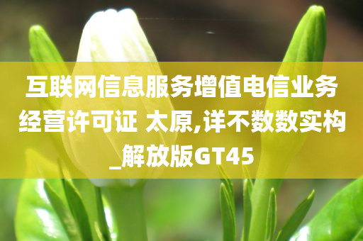 互联网信息服务增值电信业务经营许可证 太原,详不数数实构_解放版GT45