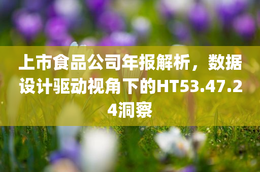 上市食品公司年报解析，数据设计驱动视角下的HT53.47.24洞察