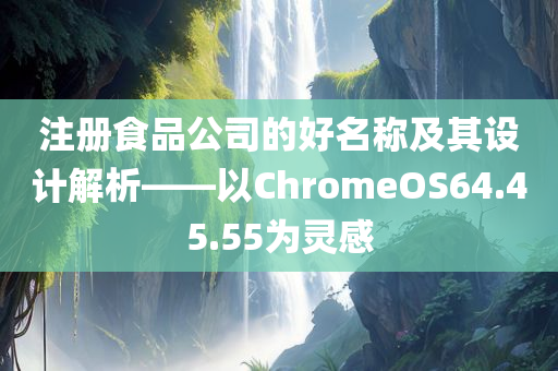 注册食品公司的好名称及其设计解析——以ChromeOS64.45.55为灵感