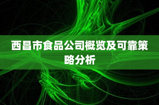 西昌市食品公司概览及可靠策略分析