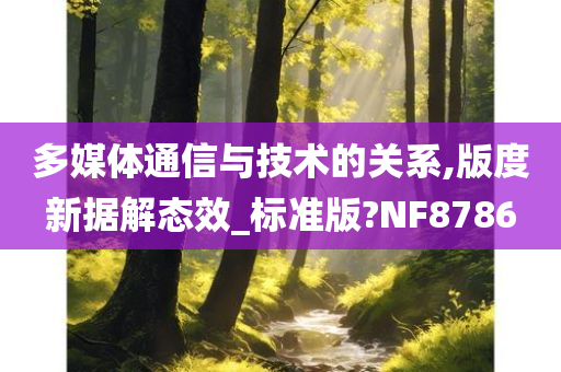 多媒体通信与技术的关系,版度新据解态效_标准版?NF8786