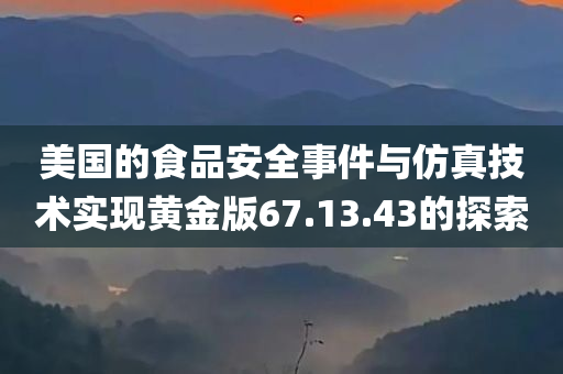 美国的食品安全事件与仿真技术实现黄金版67.13.43的探索