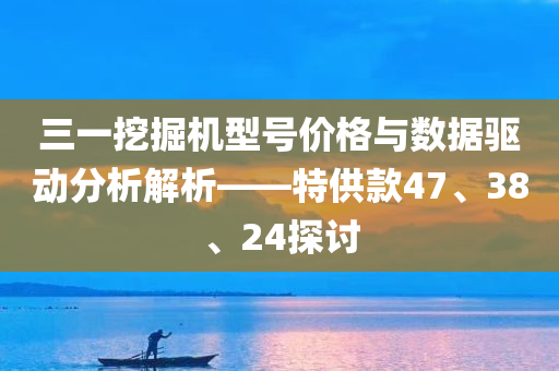 三一挖掘机型号价格与数据驱动分析解析——特供款47、38、24探讨