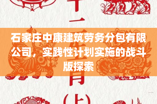 石家庄中康建筑劳务分包有限公司，实践性计划实施的战斗版探索