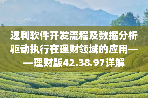 返利软件开发流程及数据分析驱动执行在理财领域的应用——理财版42.38.97详解