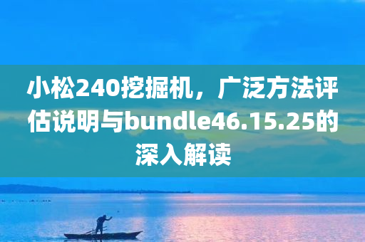 小松240挖掘机，广泛方法评估说明与bundle46.15.25的深入解读