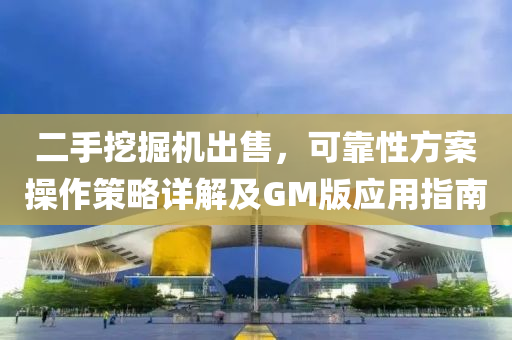 二手挖掘机出售，可靠性方案操作策略详解及GM版应用指南