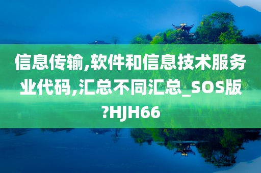 信息传输,软件和信息技术服务业代码,汇总不同汇总_SOS版?HJH66