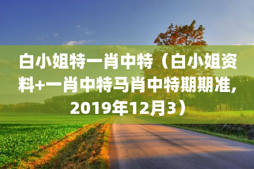 白小姐特一肖中特（白小姐资料+一肖中特马肖中特期期准,2019年12月3）