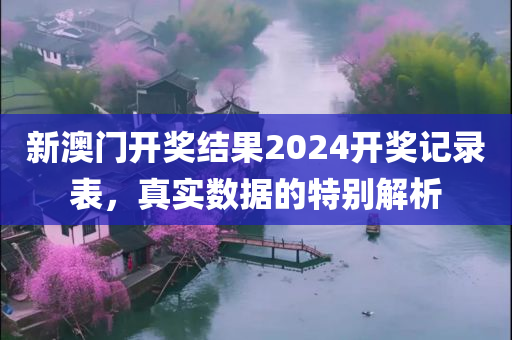 新澳门开奖结果2024开奖记录表，真实数据的特别解析