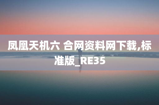 凤凰天机六 合网资料网下载,标准版_RE35