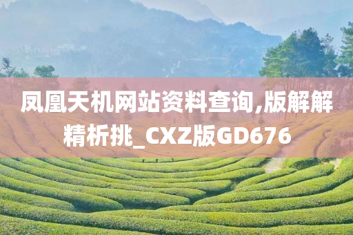 凤凰天机网站资料查询,版解解精析挑_CXZ版GD676