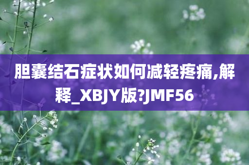 胆囊结石症状如何减轻疼痛,解释_XBJY版?JMF56