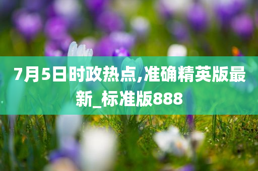 7月5日时政热点,准确精英版最新_标准版888