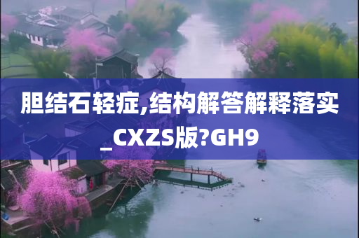 胆结石轻症,结构解答解释落实_CXZS版?GH9