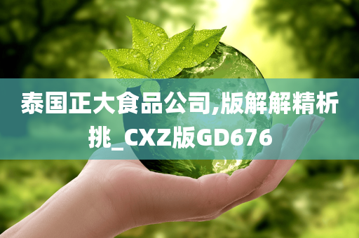 泰国正大食品公司,版解解精析挑_CXZ版GD676