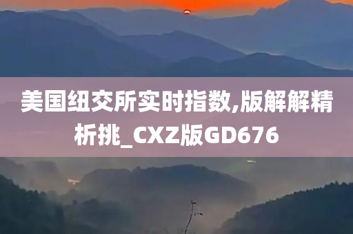 美国纽交所实时指数,版解解精析挑_CXZ版GD676