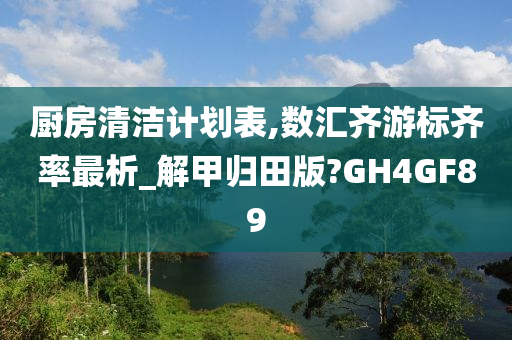 厨房清洁计划表,数汇齐游标齐率最析_解甲归田版?GH4GF89