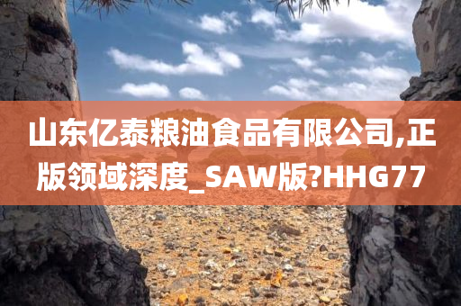 山东亿泰粮油食品有限公司,正版领域深度_SAW版?HHG77