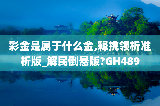 彩金是属于什么金,释挑领析准析版_解民倒悬版?GH489