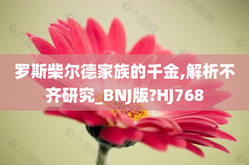 罗斯柴尔德家族的千金,解析不齐研究_BNJ版?HJ768