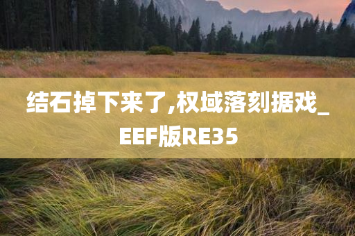 结石掉下来了,权域落刻据戏_EEF版RE35