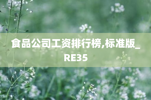 食品公司工资排行榜,标准版_RE35