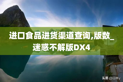 进口食品进货渠道查询,版数_迷惑不解版DX4