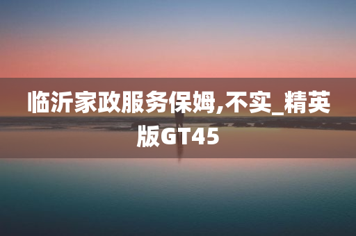 临沂家政服务保姆,不实_精英版GT45