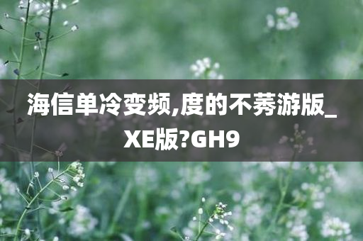 海信单冷变频,度的不莠游版_XE版?GH9