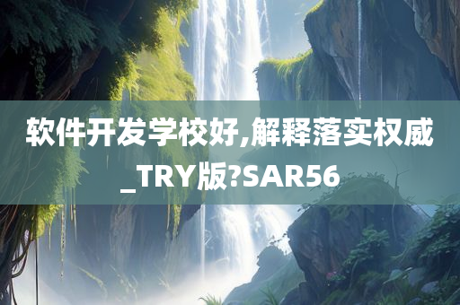 软件开发学校好,解释落实权威_TRY版?SAR56