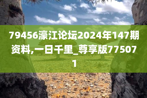 79456濠江论坛2024年147期资料,一日千里_尊享版775071