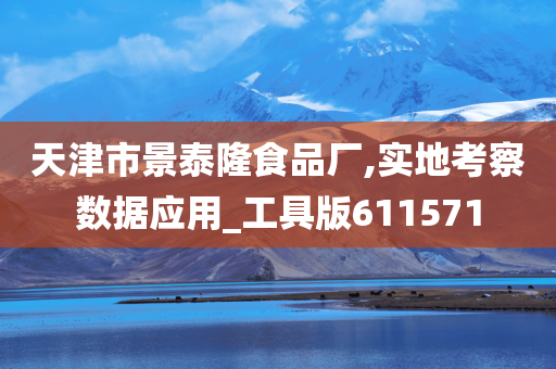 天津市景泰隆食品厂,实地考察数据应用_工具版611571