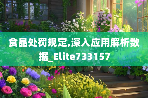 食品处罚规定,深入应用解析数据_Elite733157