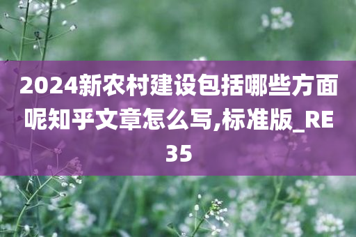 2024新农村建设包括哪些方面呢知乎文章怎么写,标准版_RE35