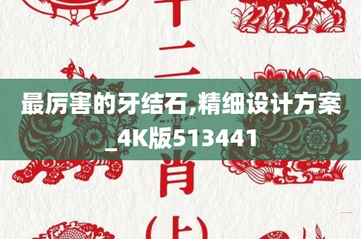 最厉害的牙结石,精细设计方案_4K版513441