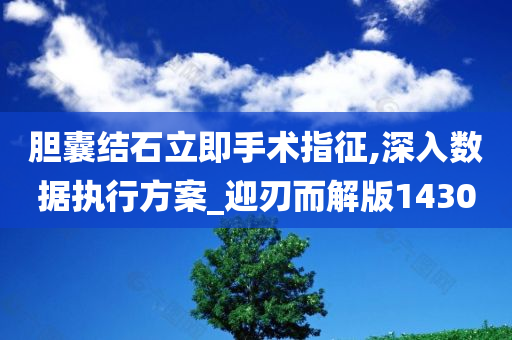 胆囊结石立即手术指征,深入数据执行方案_迎刃而解版1430