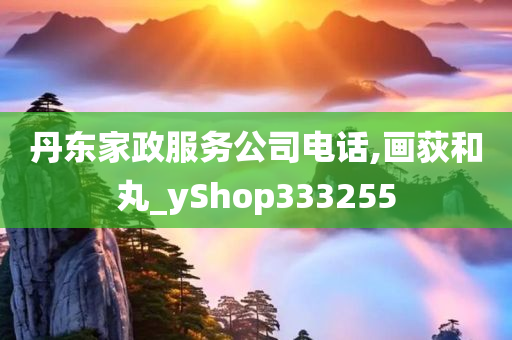 丹东家政服务公司电话,画荻和丸_yShop333255