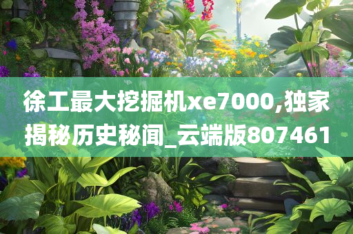 徐工最大挖掘机xe7000,独家揭秘历史秘闻_云端版807461