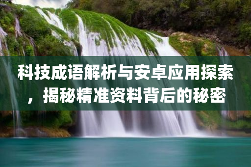 科技成语解析与安卓应用探索，揭秘精准资料背后的秘密