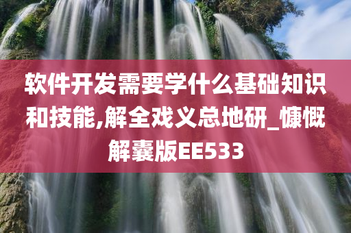 软件开发需要学什么基础知识和技能,解全戏义总地研_慷慨解囊版EE533