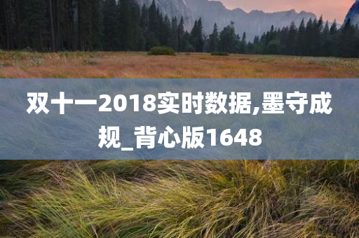 双十一2018实时数据,墨守成规_背心版1648