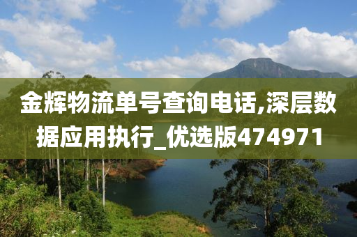 金辉物流单号查询电话,深层数据应用执行_优选版474971