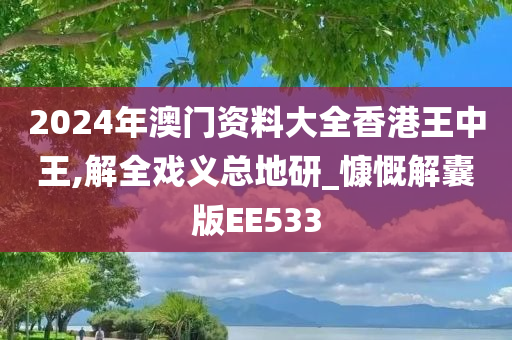 2024年澳门资料大全香港王中王,解全戏义总地研_慷慨解囊版EE533