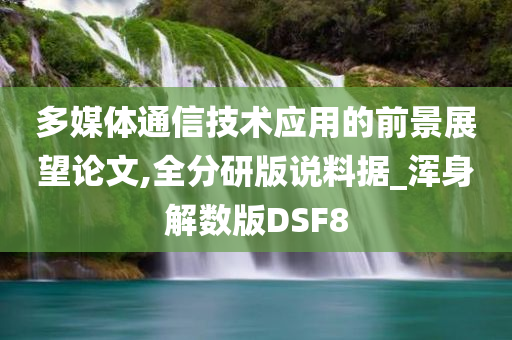 多媒体通信技术应用的前景展望论文,全分研版说料据_浑身解数版DSF8