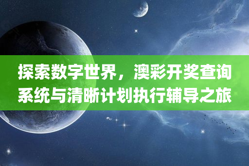 探索数字世界，澳彩开奖查询系统与清晰计划执行辅导之旅