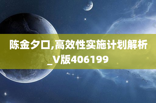 陈金夕口,高效性实施计划解析_V版406199