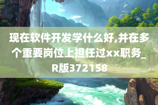 现在软件开发学什么好,并在多个重要岗位上担任过xx职务_R版372158