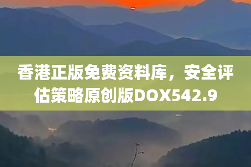 香港正版免费资料库，安全评估策略原创版DOX542.9