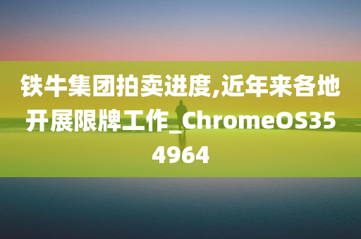 铁牛集团拍卖进度,近年来各地开展限牌工作_ChromeOS354964